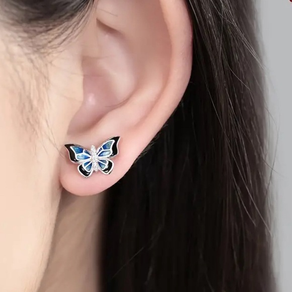 2/$30 Genuine 925 Sterling Silver Butterfly Earrings - Picture 5 of 9